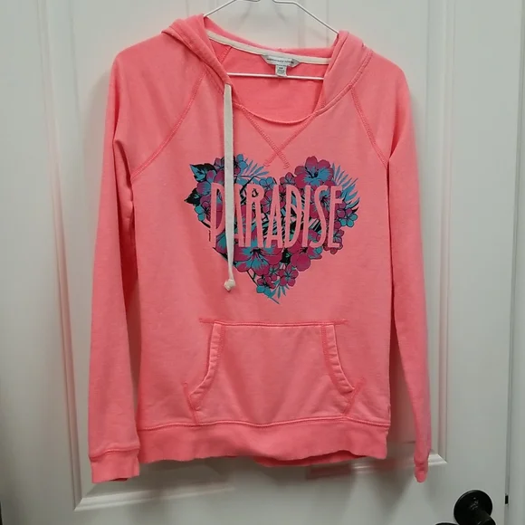 American Eagle Outfitters hoodie coral sz S - Picture 4 of 8
